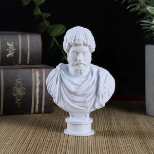Mark Aurelius Roman Kaiser und Philosoph Schreibtischdekoration Büste Skulptur - Dekorative Kunst Statue