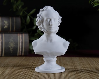 Busto de Felix Mendelssohn, compositor alemán, escultura decorativa de escritorio, estatua de arte decorativo.
