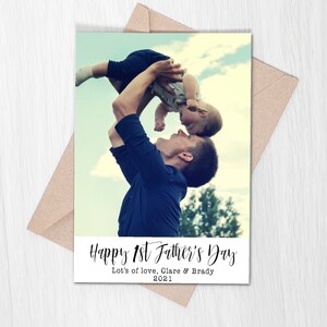 Custom Photo Card, Custom Father&#39;s Day Card, First Father’s Day, Personalized Fathers Day Card, Printable Card, Card from Baby, Gift for Dad