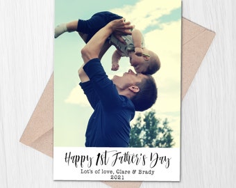 Custom Photo Card, Custom Father's Day Card, First Father’s Day, Personalized Fathers Day Card, Printable Card, Card from Baby, Gift for Dad