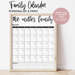 Groot familiecommandocentrum, maandelijkse en wekelijkse organisator, gezinsplanner, aangepaste wandkalender, 24x36&quot; kalender, droog uitwisbare 2022 wandkalender