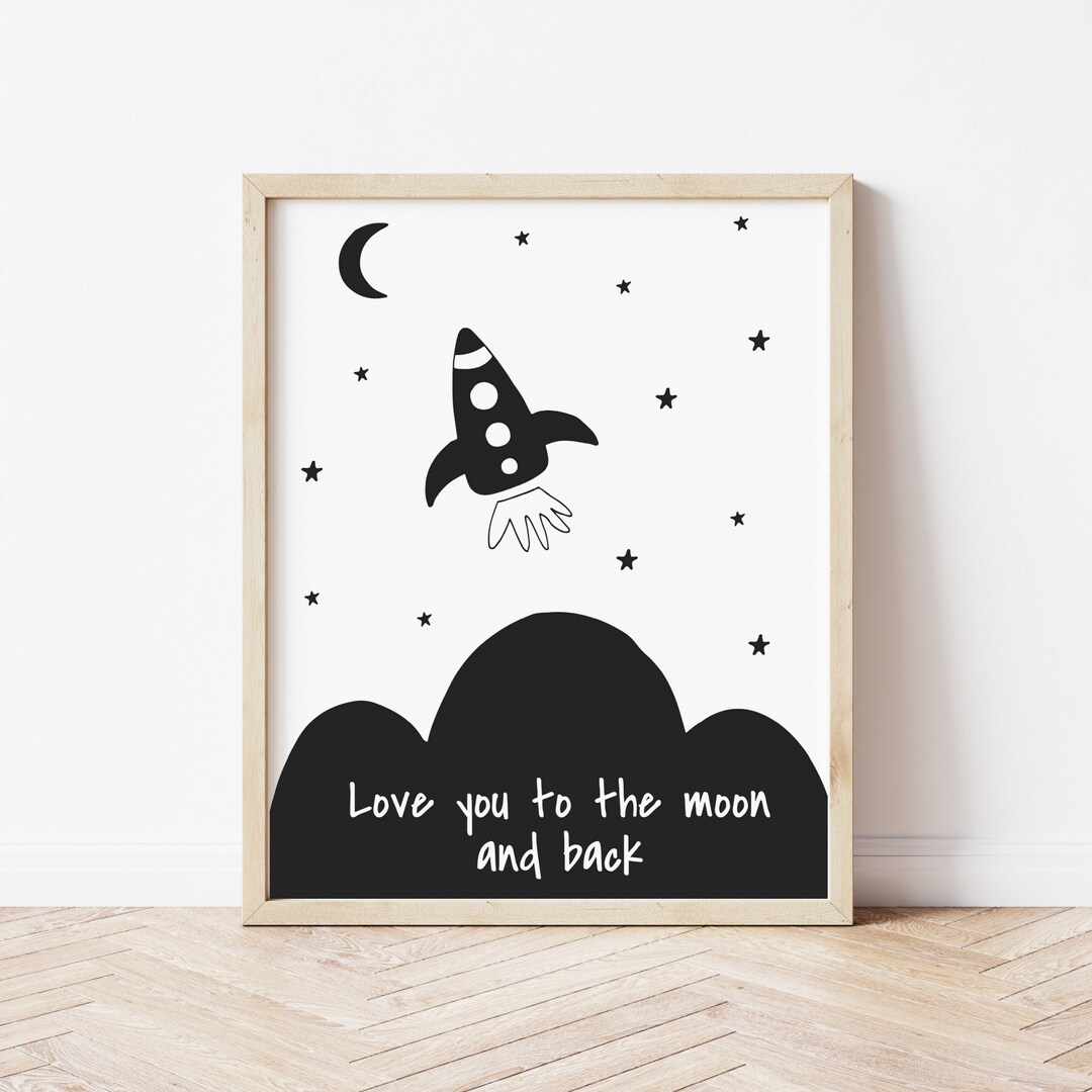PRINTABLE Nursery Décor, Nursery Wall Art, Black &amp; White Prints for Nursery, Playroom Wall Art ...