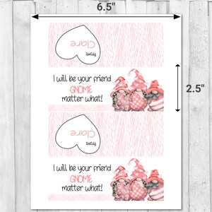 PRINTABLE Valentines Day Card for Kids, Valentine Treat Topper for Kids, Valentine Card for Class, Kids Valentine Card, Printable Valentine image 5