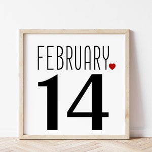 FEB 14 Valentines Day Print, Valentine Day Printables, Valentine Signs, Valentine Farmhouse Decor, Tiered Tray Decor, Instant Download image 1