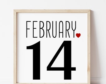 FEB 14 Valentines Day Print, Valentine Day Printables, Valentine Signs, Valentine Farmhouse Decor, Tiered Tray Decor, Instant Download