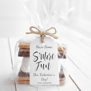 EDITIERBARE S&#39;mores Spaß Geschenk Tag Vorlage, Valentine Treat Tag Geburtstag Gunst Tag S&#39;more Tags S&#39;mores Party Geschenk Tag Vorlage, digitaler Download