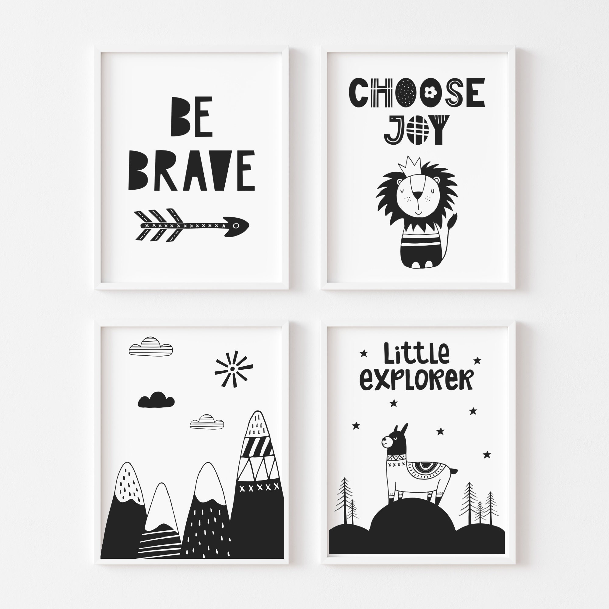 PRINTABLE Nursery Décor Nursery Wall Art Black &amp; White - Etsy