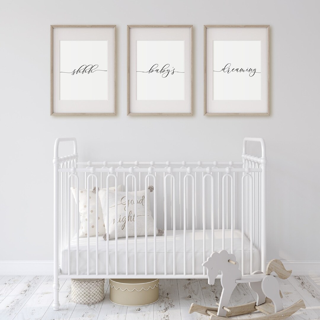 Nursery Room Sign, Shhh...baby's Dreaming, Nursery Room Décor, Nursery ...