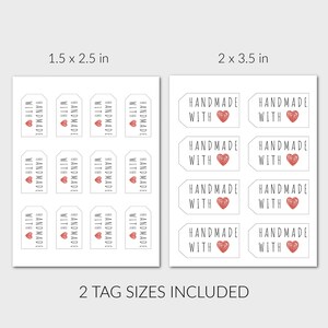 Printable Handmade With Love Gift Tags | Printable Gift Tags ...