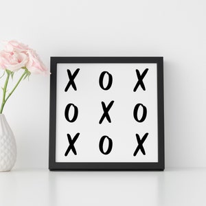 XO Valentines Day Print, Valentine Day Printables, Valentine Signs, Valentine Farmhouse Decor, Tiered Tray Decor, Instant Download image 2