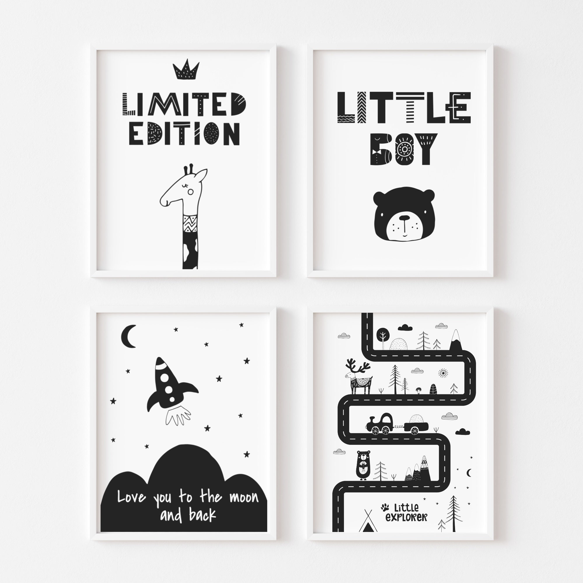 PRINTABLE Nursery Décor Nursery Wall Art Black &amp; White - Etsy