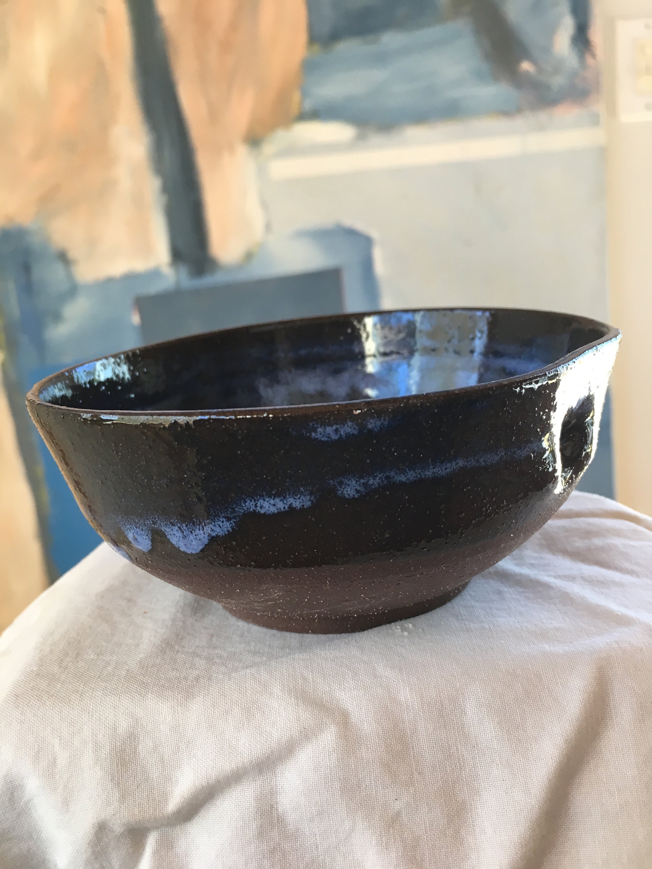 Set of Three Small Blue Bowls Etsy