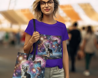 Magical Galaxy Chihuahua: Downloadable PNG Image Perfect for Sublimation & Print on Demand