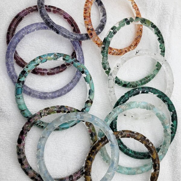 Resin Gemstone Bangle Bracelet 2