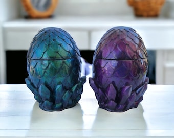 Color-shifting resin dragon egg trinket box gift idea for fantasy lover gift for her jewelry box decorative trinket box for house warming