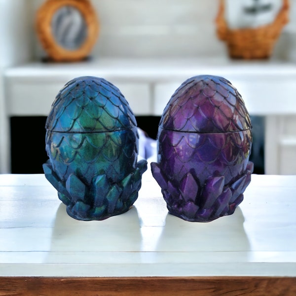 Color-shifting resin dragon egg trinket box gift idea for fantasy lover gift for her jewelry box decorative trinket box for house warming