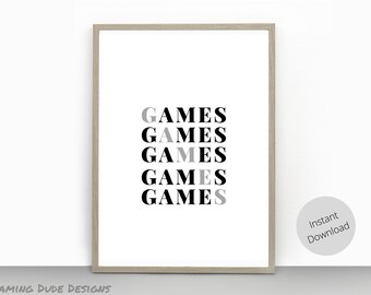 Gaming Wall Art, Video Game Print, Gaming Room Décor, Printable Game Room Art, Video Game Print, Kids Play Room, Boys Room, Digital Download