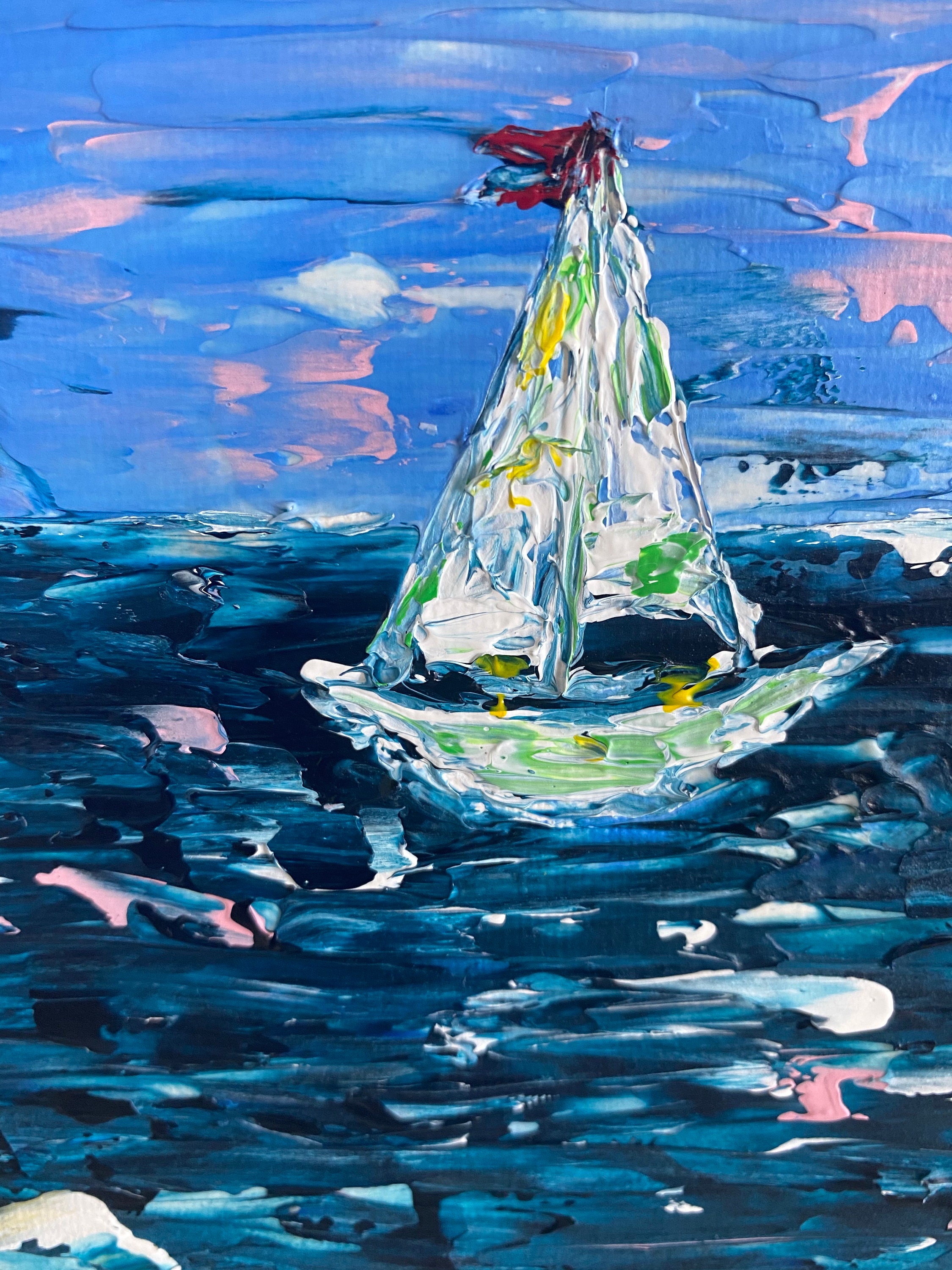 Nautical Painting on Canvas Art Landscape Painting on Wall Etsy UK