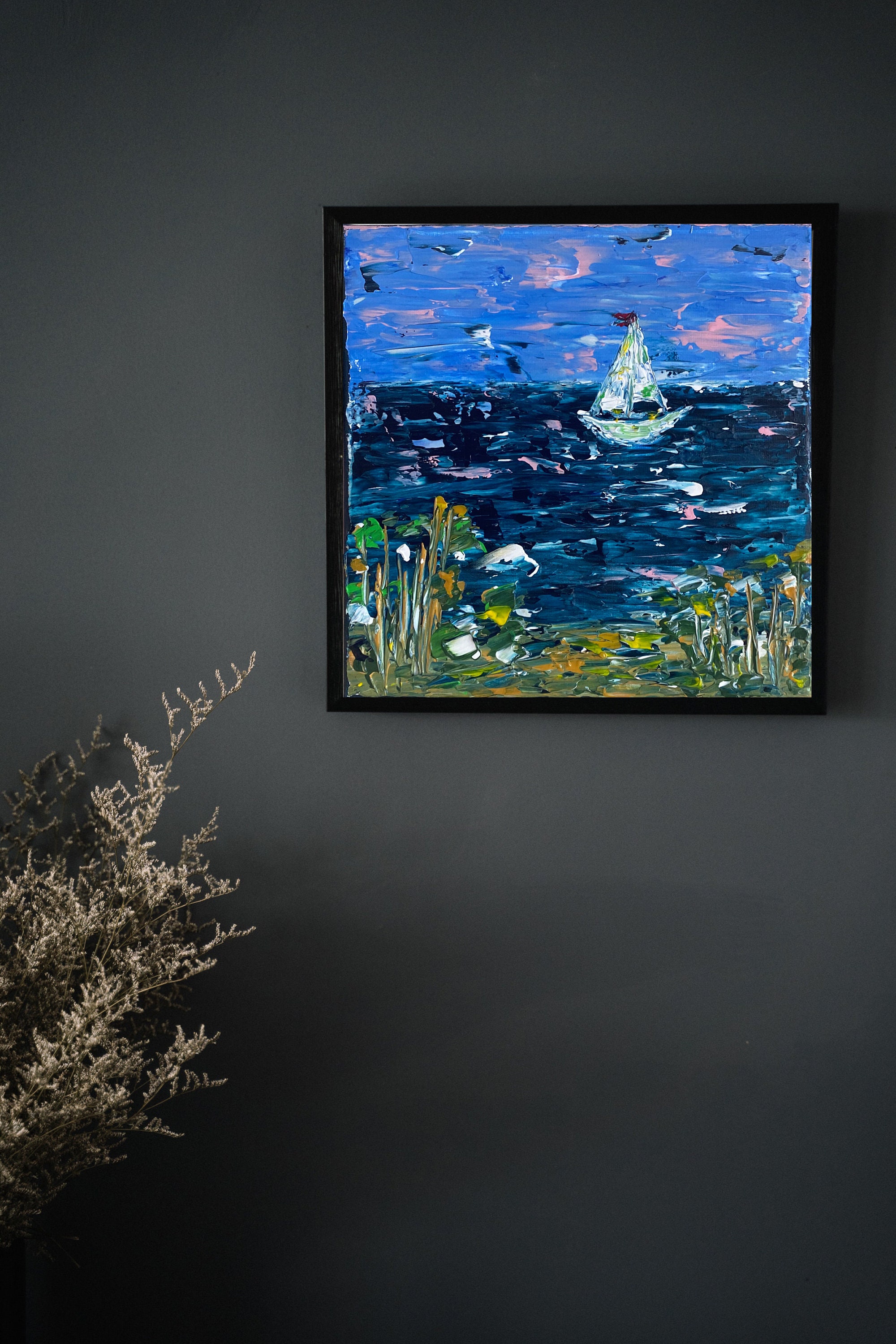 Nautical Painting on Canvas Art Landscape Painting on Wall Etsy UK