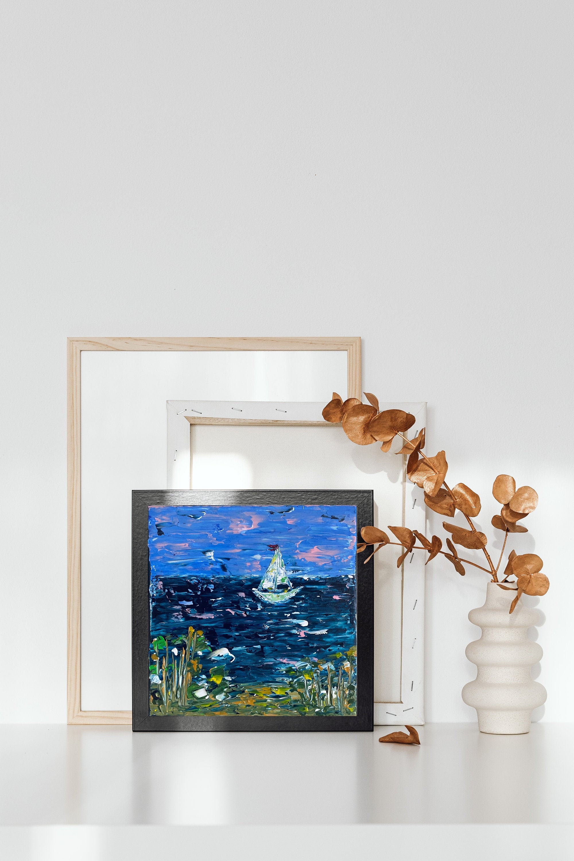 Nautical Painting on Canvas Art Landscape Painting on Wall Etsy UK