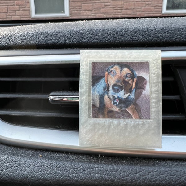 Personalized Resin Polaroid Car Vent Clip