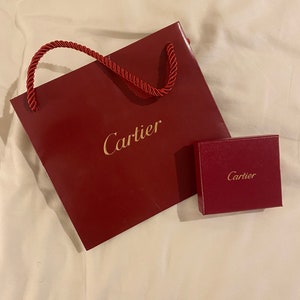 Cartier Red Crisp Small Shopping Bag With Fabric Handle and 