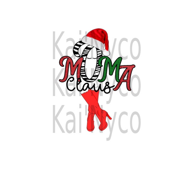 Moma Claus PNG, Christmas Png, Sublimation Design, Digital Design, Png, Sublimation, Christmas, Santa Claus, Mrs. Claus, Clipart, Digital