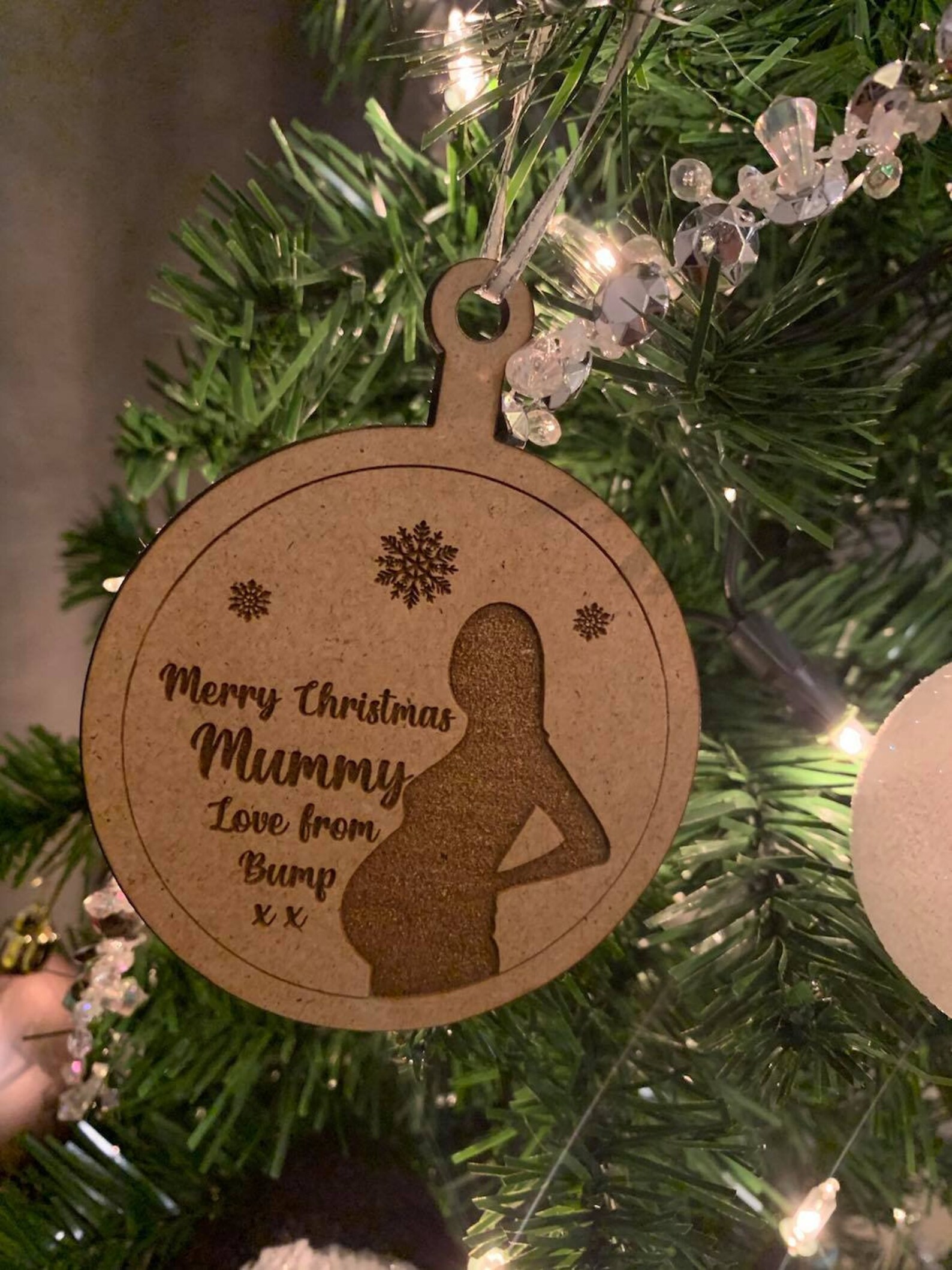 Christmas Bauble Baby Pregnant Bump Mummy Ornament Love Etsy