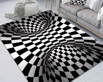 Optical Illusion Rug Etsy Optical Illusion Rug Etsy