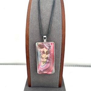 Large Painted Pendant Necklace 24