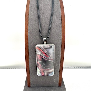 Large Painted Pendant Necklace 28