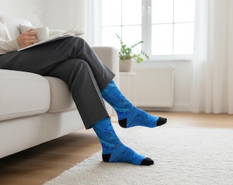 Blue Wave Long Socks