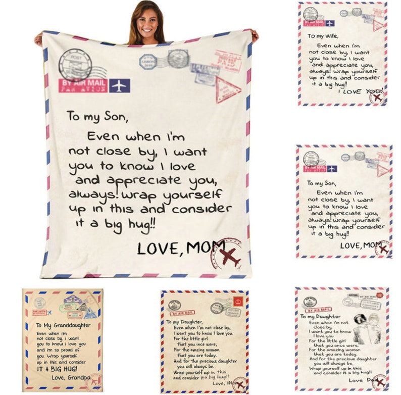 To My Daughter Blanket Personalized Blanket Letter Blanket Etsy