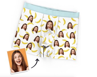 Custom Knickers,Personalized Face Photo Underwear, Men's Personalized Panties. Funny Birthday Christmas Valentines Gift For Her.