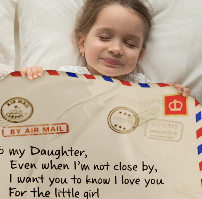To My Daughter Blanket Personalized Blanket Letter Blanket Etsy