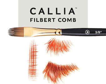 CALLIA Filbert Comb Mixed Media Artist Paint Brush by Willow Wolfe