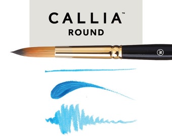 CALLIA Round Artist Paint Brushes Mixed Media by Willow Wolfe