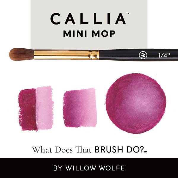 CALLIA Mini Mop Artist Paint Brushes Mixed Media by Willow Wolfe