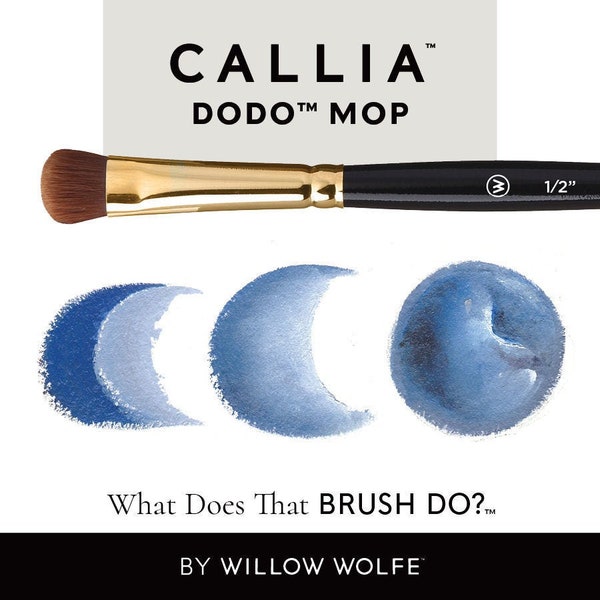 CALLIA Dodo Mop Mixed Media Artist Paint Brush by Willow Wolfe