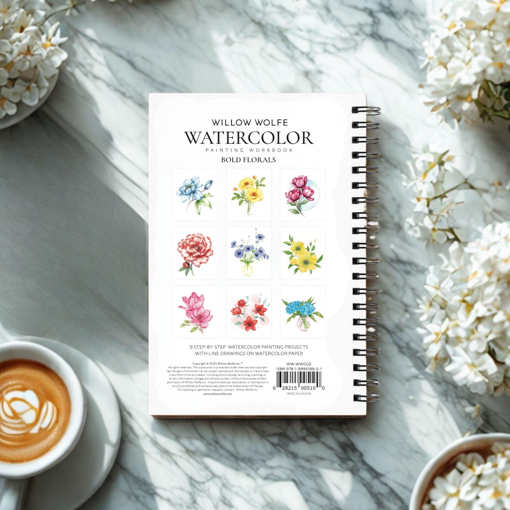 Bold Flowers Watercolor Workbook - Etsy
