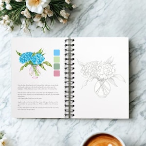Bold Flowers Watercolor Workbook - Etsy