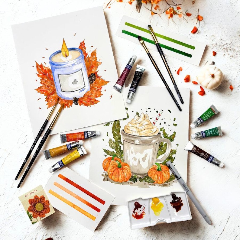 Fall Into Color Watercolor Workbook by Nya Wolfe - Etsy