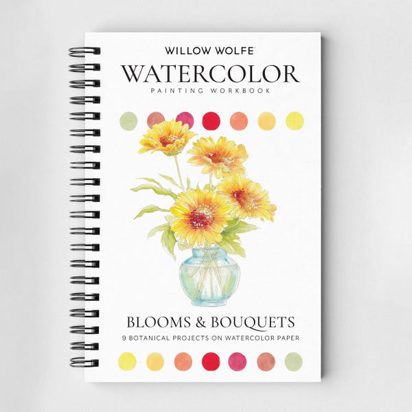 Cuaderno de acuarela Flores y Ramos de Willow Wolfe