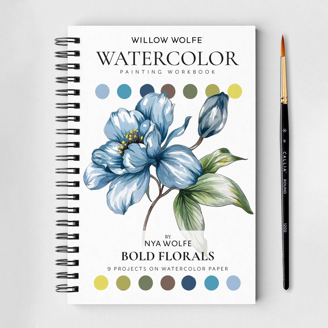 Bold Flowers Watercolor Workbook - Etsy