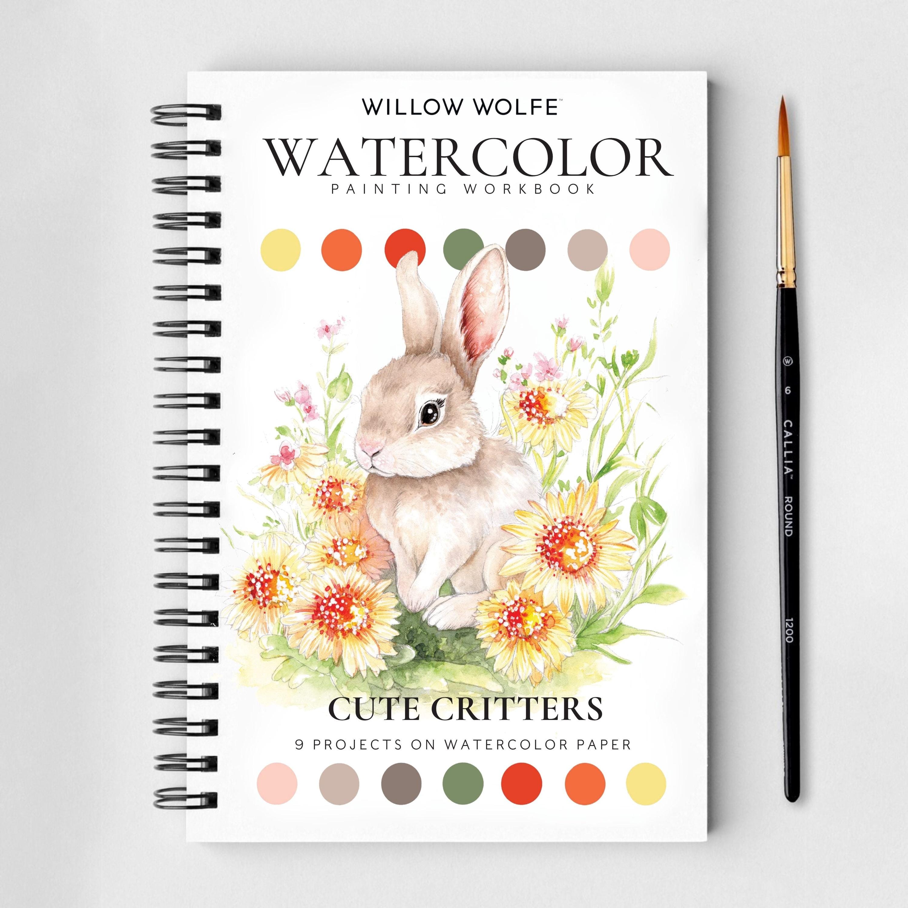 Cute Critters Watercolor Workbook by Willow Wolfe - Etsy