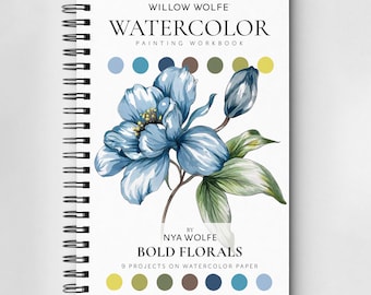 Bold Flowers Watercolor Workbook