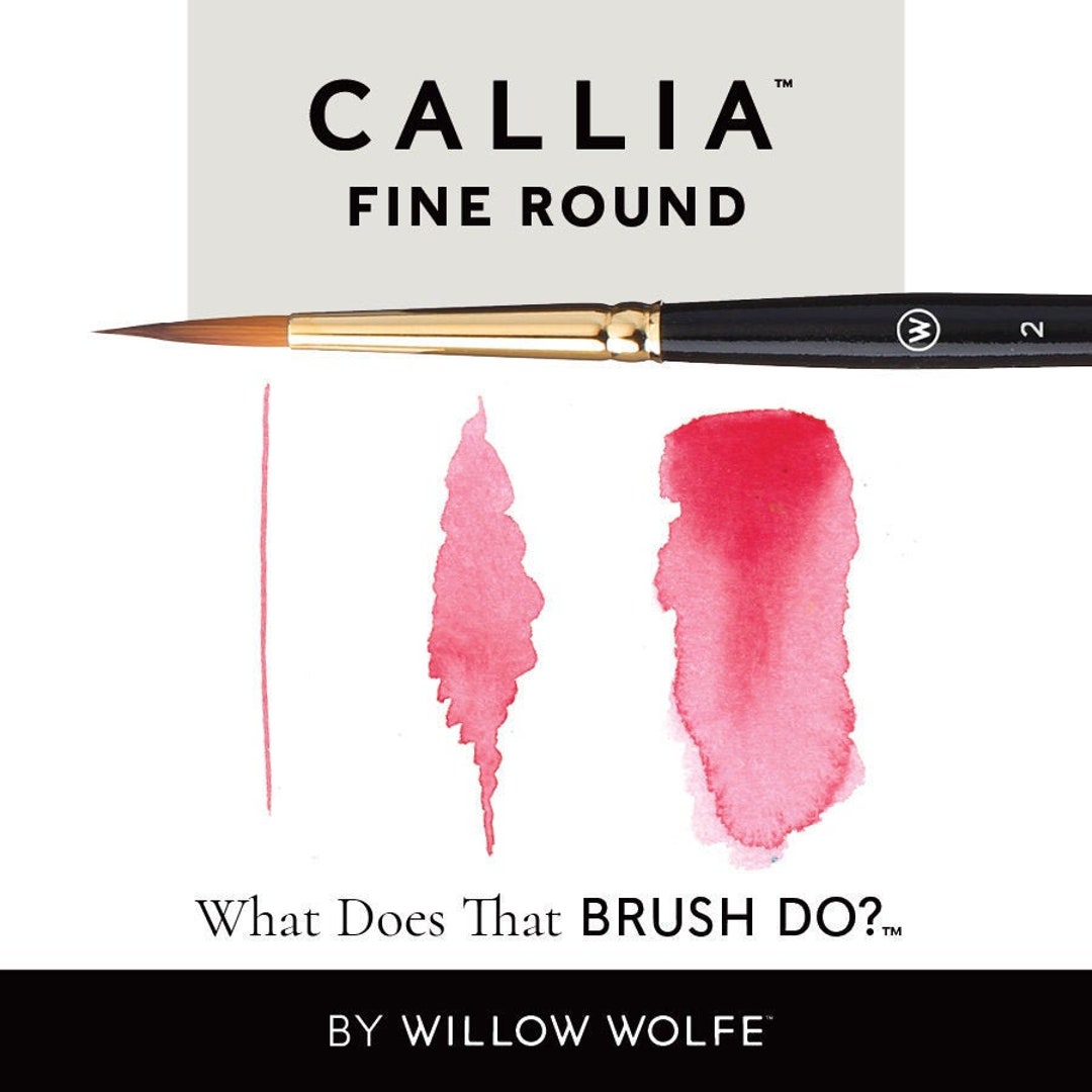 Callia Filbert Paint Brush, Synthetic Kolinsky Sable by Willow Wolfe Paint  Brush, Callia Brushes