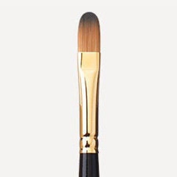 24Pcs Paint Brushes Pro Artist Kit Flat Edge Nylon Brush for