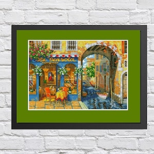 Venice pattern, Cross Stitch Pattern, Pattern Hand Embroidery, Needlepoint Chart, Counted cross stitch, Modern decor, City pattern, Digital.