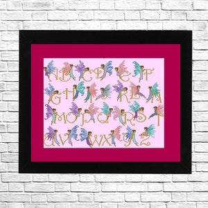 Fairy monogram, Alphabet Cross Stitch, Fairy pattern, Pattern Alphabet Cross Stitch Chart, PDF lady ABC, Embroidery Chart, Needlepoint Chart